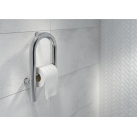 Wandmontierter Haltegriff aus Stahl mit Platz für Toilettenpapier Vital Deante ZubehörZubehör -18%
