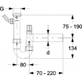 11/2" DN50 Siphon mit Geräteanschluss und Rohrbelüfter für die Küche Haas Siphone mit RohrbelüfterSiphone mit Rohrbelüfter -19%