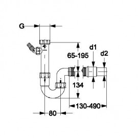 Röhrensiphon 11/2" mit flexiblem Schlauch und Geräteanschluss Haas Siphon und ZubehörSiphon und Zubehör -19%