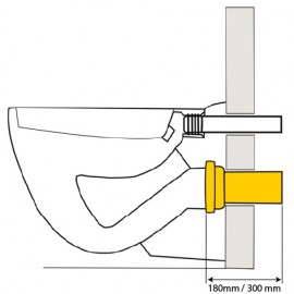 110/110,300mm lang, Wand-WC-Anschlussgarnitur Deckkappen weiß Haas WC- AnschlussgarniturenWC- Anschlussgarnituren -19%