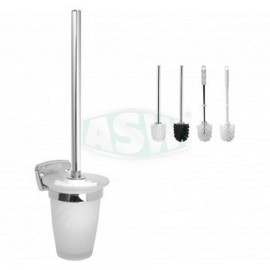 Toilettenbürstengarnitur messing verchromt Opalglas spitz verschiedene Ausführung Serie: 1000 ASW Toiletten- Papierhalter + B...