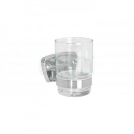Glashalter Messing verchromt, Kristallglas Serie: 1000 ASW Seifenschale + GlashalterSeifenschale + Glashalter -19%