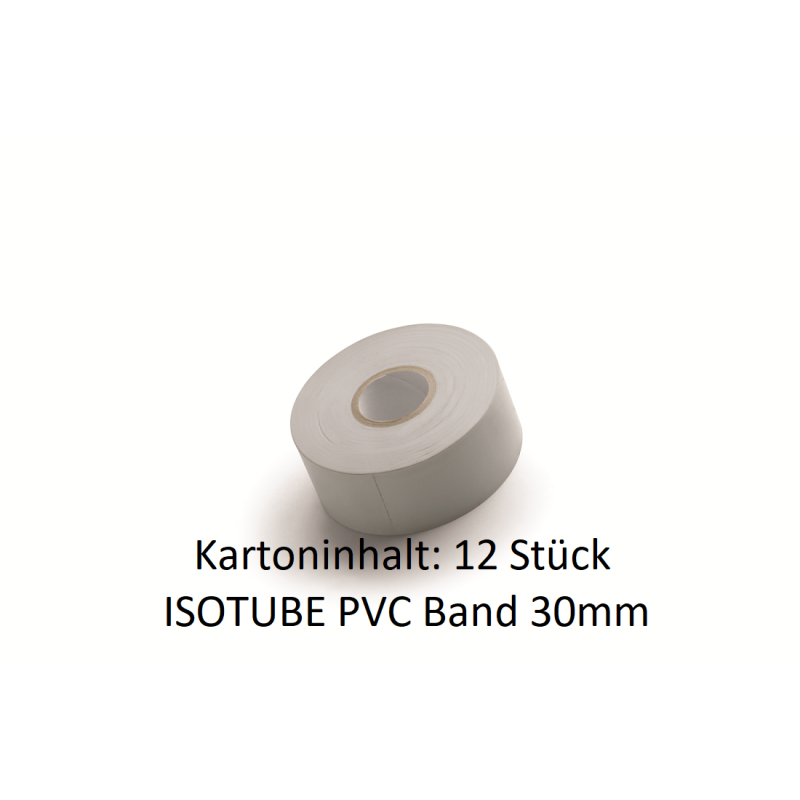 ISOTUBE PVC Band 30mm x 25m hellgrau 12 Stück für Rohrisolierung PU NMC Deutschland Zubehör ISOTUBE 035/040Zubehör ISOTUBE 03...