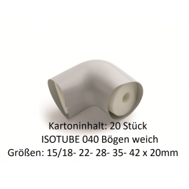 ISOTUBE 040 Bögen weich von 15/18 bis 42 x 20mm kartoninhalt 20 Stück NMC Deutschland ISOTUBE Bögen 035/040ISOTUBE Bögen 035/...