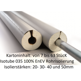 IsoTube 035 100% EnEV 1m Stangen (Karton) Rohrisolierung PU Schaum mit PVC Ummantelung NMC Deutschland ISOTUBE 035 / 040 ISOT...