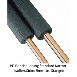 PE-Rohrisolierung 9mm Isolierstärke 1m Stangen Karton Climatube basic NMC Deutschland PE Rohrisolierung standard Climatube ba...