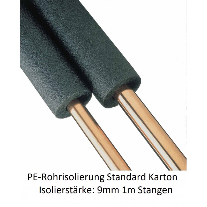 PE-Rohrisolierung 9mm Isolierstärke 1m Stangen Karton Climatube basic NMC Deutschland PE Rohrisolierung standard Climatube ba...