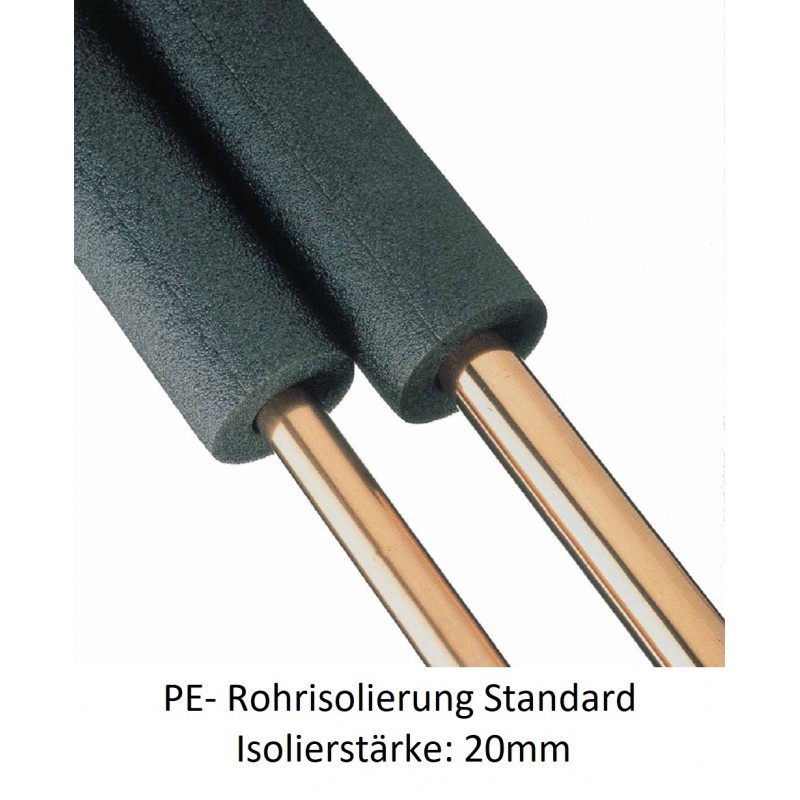 PE-Rohrisolierung 20mm Isolierstärke 1m Stangen Climatube basic -19% Größe  12/15 x 20mm