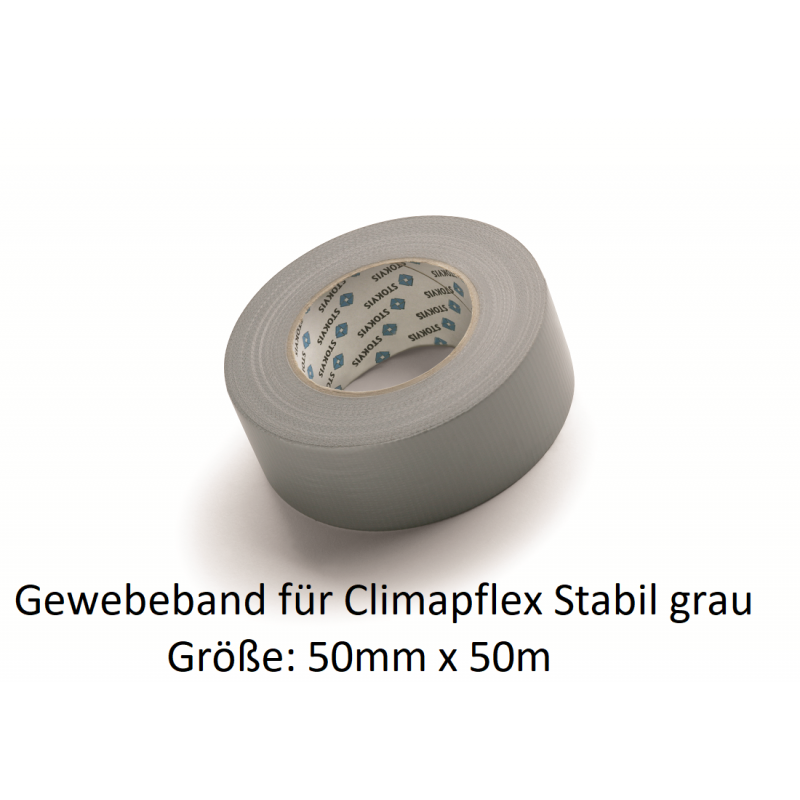 Climaflextapes Gewebeband grau 50mm x 50m Stabil Abfluss grau NMC Deutschland Zubehör Climaflex Stabil Abfluss + Schutzschlau...