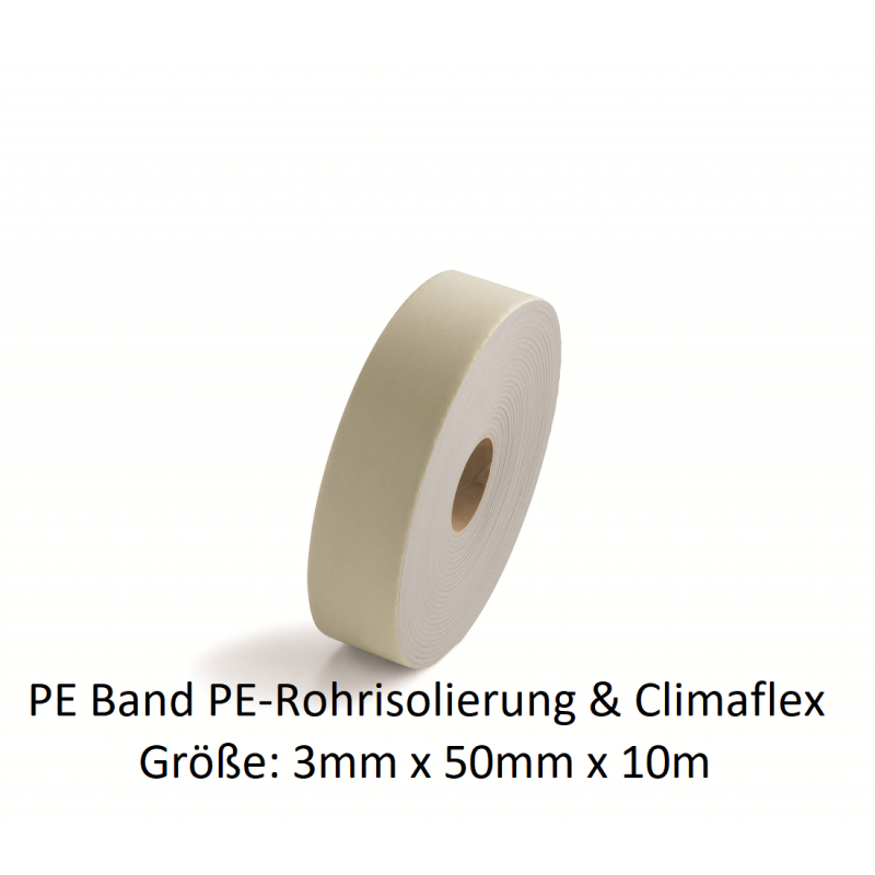 PE-Band 3mm x 50mm x 10m für PE-Rohrisolierung und Climaflex NMC Deutschland Zubehör PE Rohrisolierung + ClimaflexZubehör PE ...