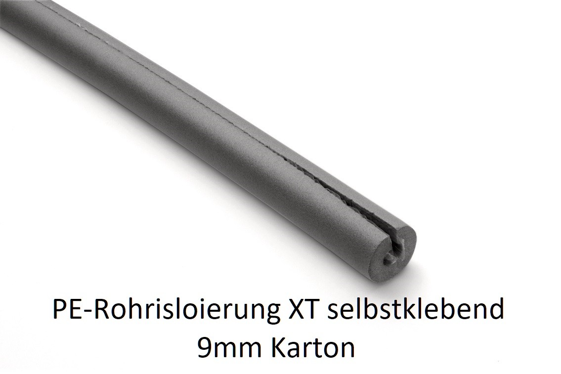 PE Rohrisolierung XT 9mm Isolierstärke selbstklebend climaflex natu  Kartoninhalt 12/15 x 9mm 150 Stück 1m Stangen