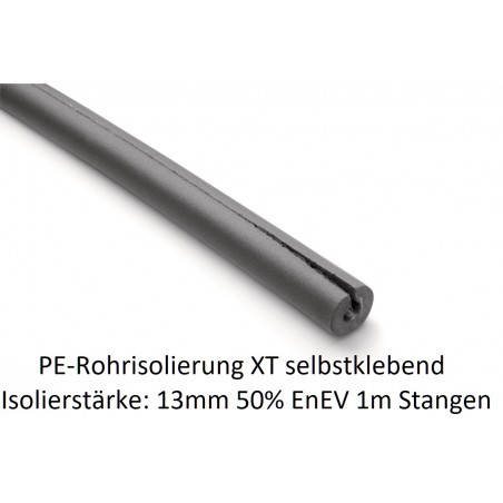 PE Rohrisolierung XT 13mm Isolierstärke 50% EnEV selbstklebend 1m Stangen NMC Deutschland Isolierung und ZubehörIsolierung un...