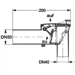 OHA- Sperrwerk DN50 Rückstaudoppelverschluss, Notverschluss mit Wandbefestigung DIN 13564 Haas OHA- SperrwerkOHA- Sperrwerk -19%