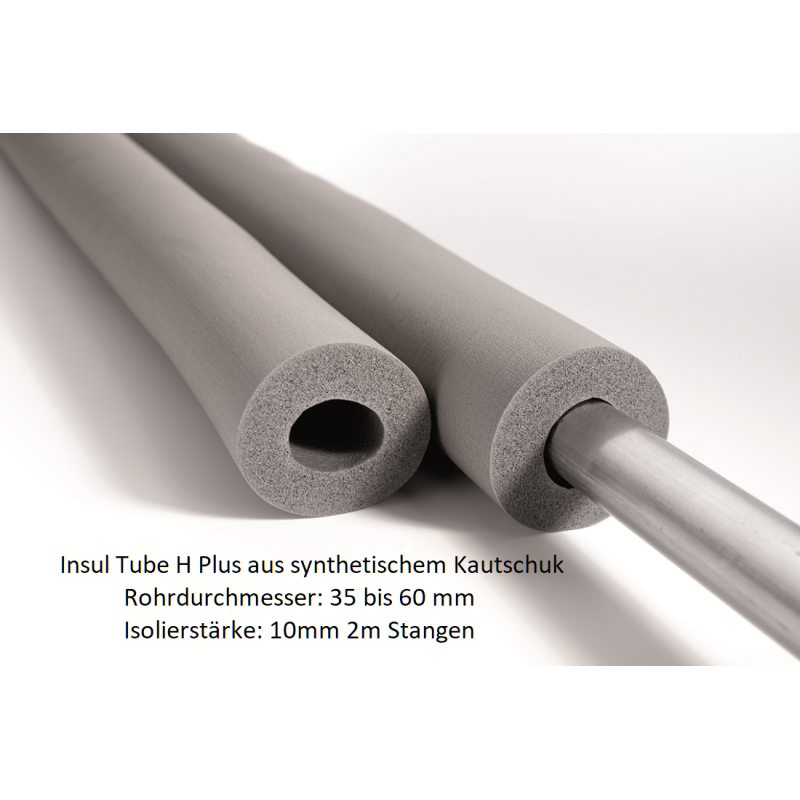 Rohrisolierung Insul Tube H Plus von 35 bis 60mm x 10 mm 2m Stangen synthetischem Kautschuk NMC Deutschland Insul-Tube H Plus...