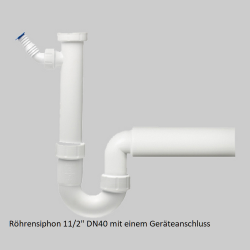 Röhrensiphon 11/2" DN40 mit einem Geräteanschluss Haas Spülen- RaumsparsiphonSpülen- Raumsparsiphon -19%